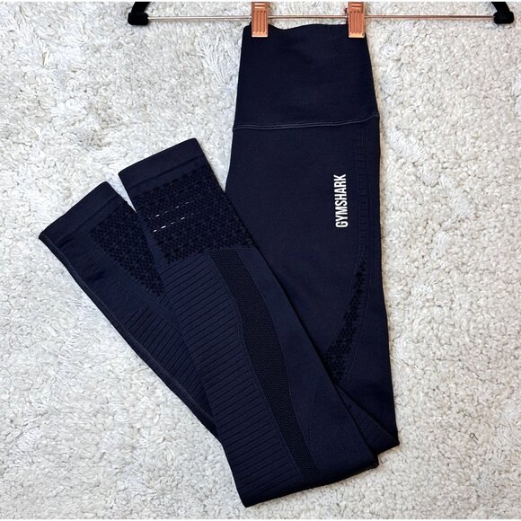 Gymshark Energy Seamless High Waist Leggings Black XS Laser Cut Compression NWOT - Picture 5 of 10